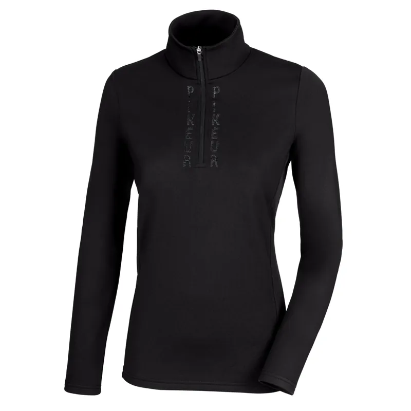 Pikeur Classic Sports Ladies Zip Shirt - Black